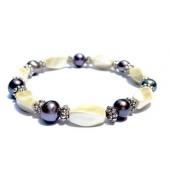 Pearl Color Hematite Beads Bracelet